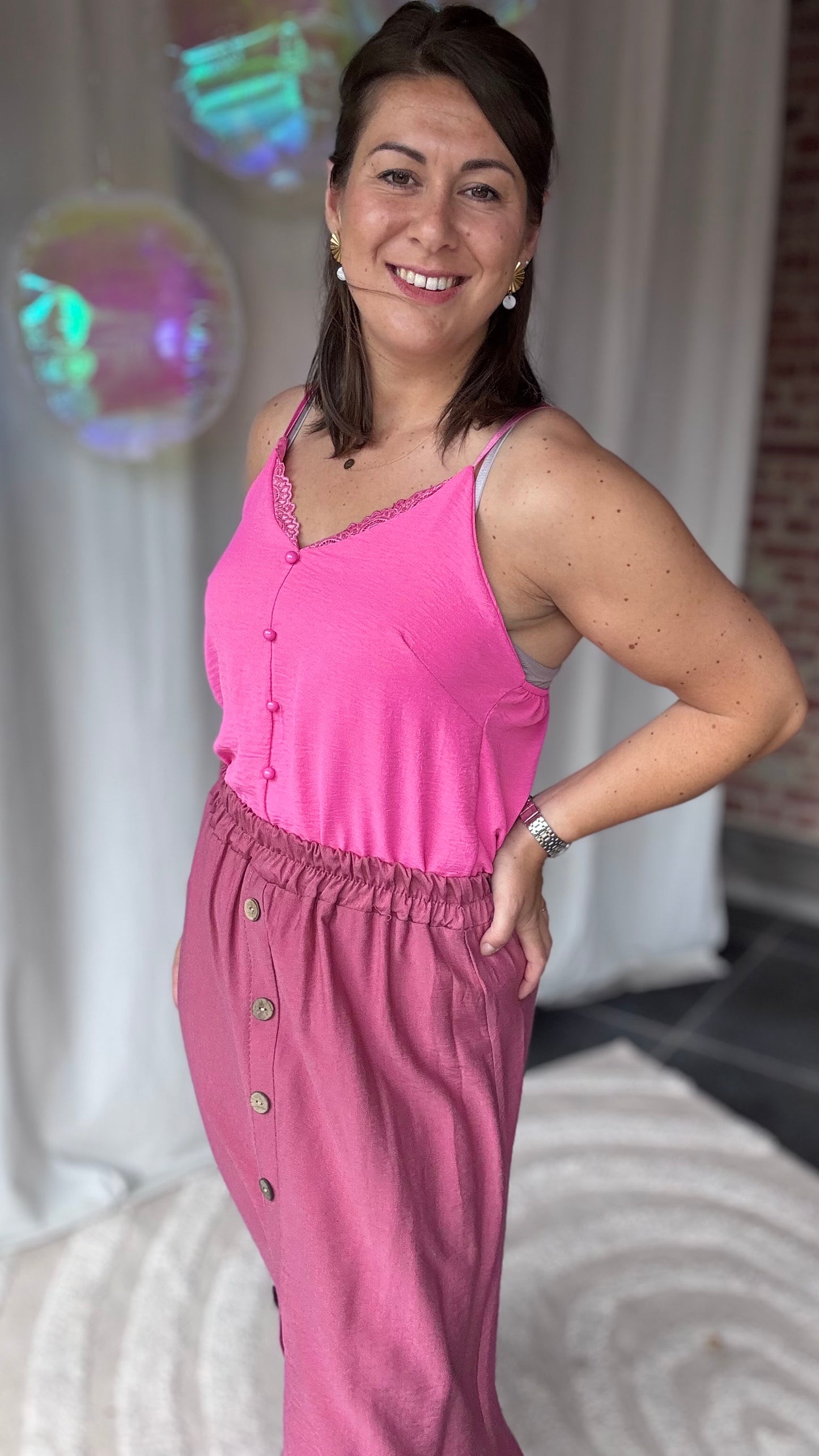 Suki top roze