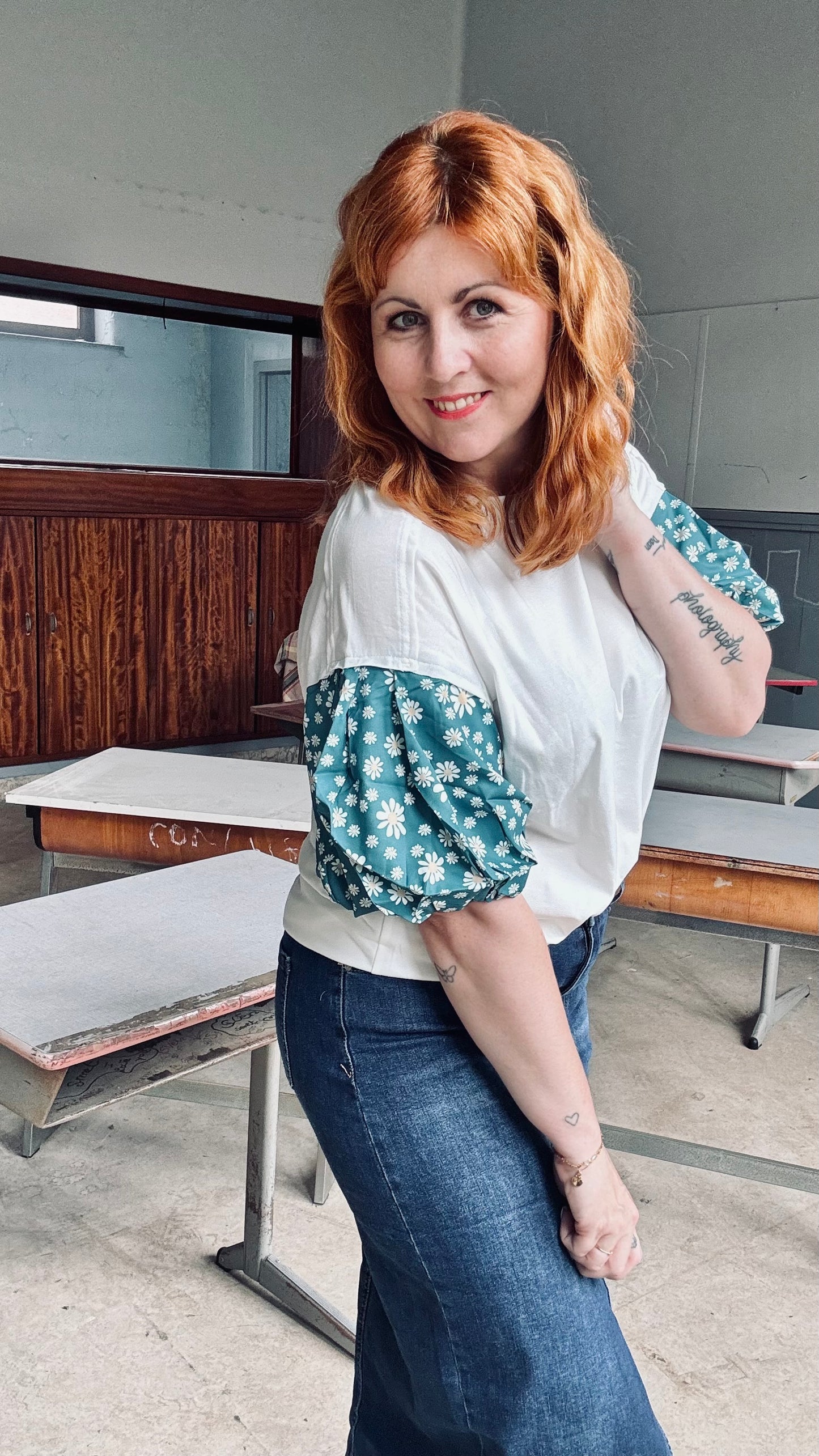 Green Daisy shirt