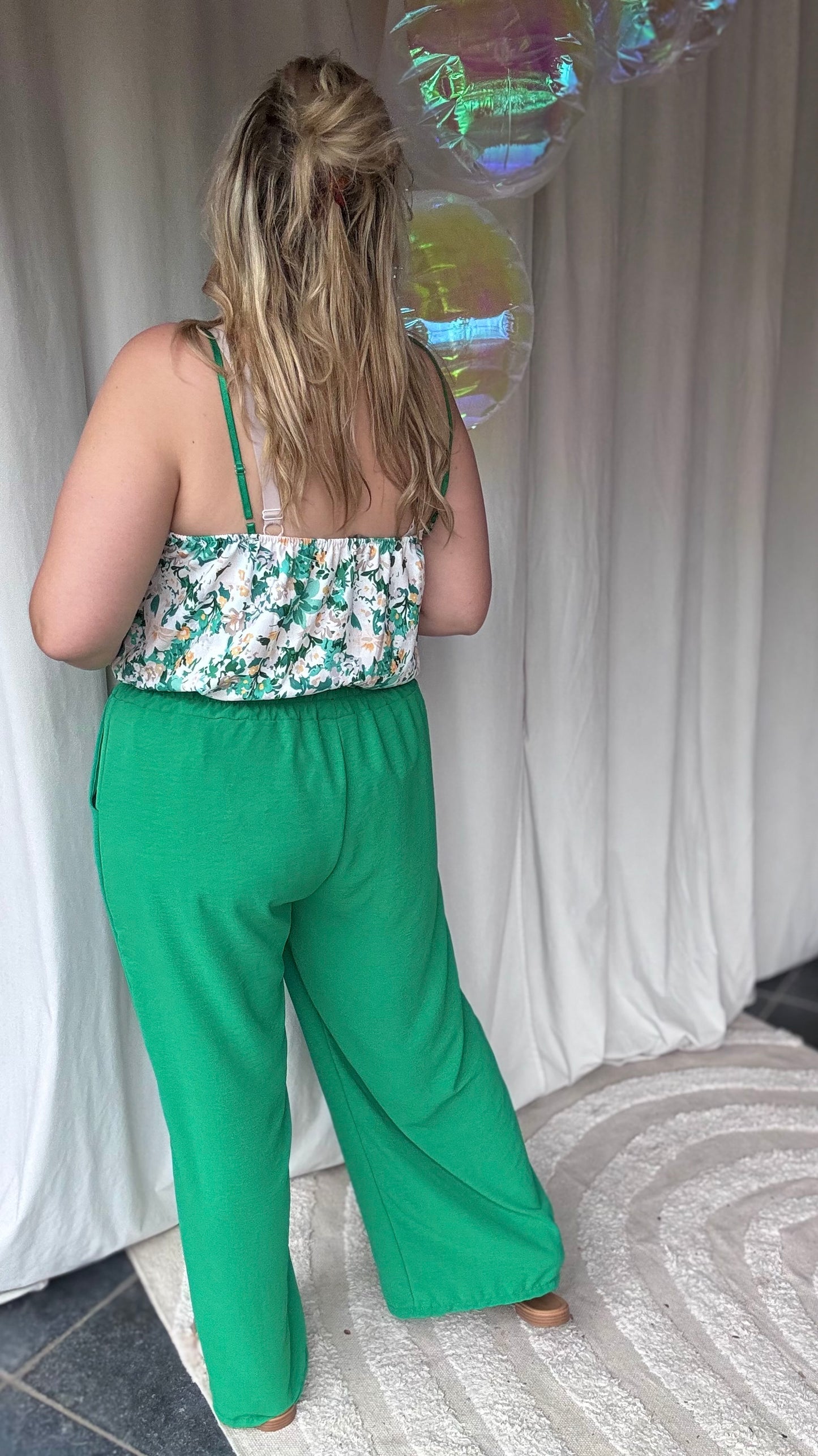 Suki top groene print