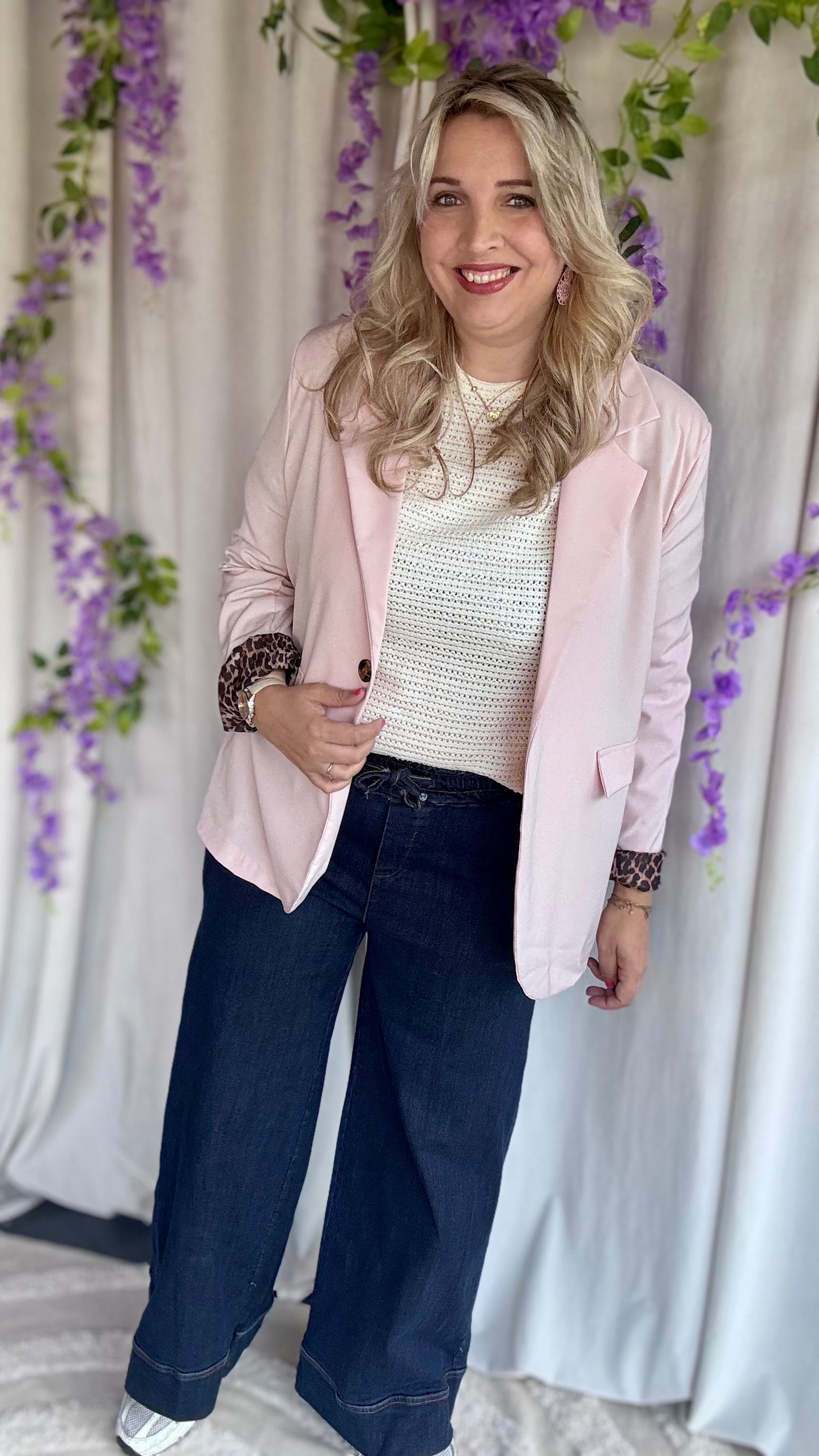 Blazer roze/leopard