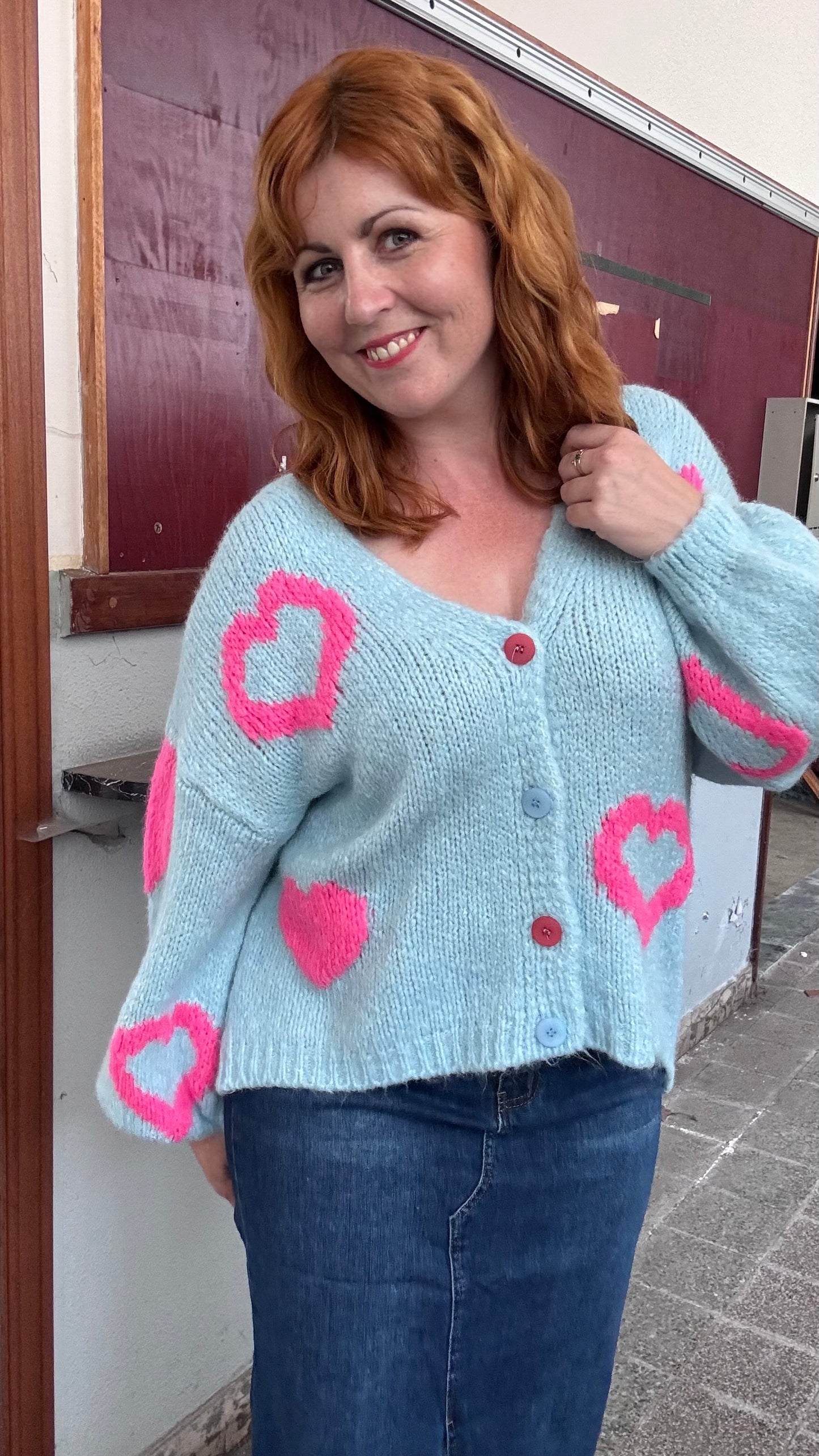 Love cardigan - blauw