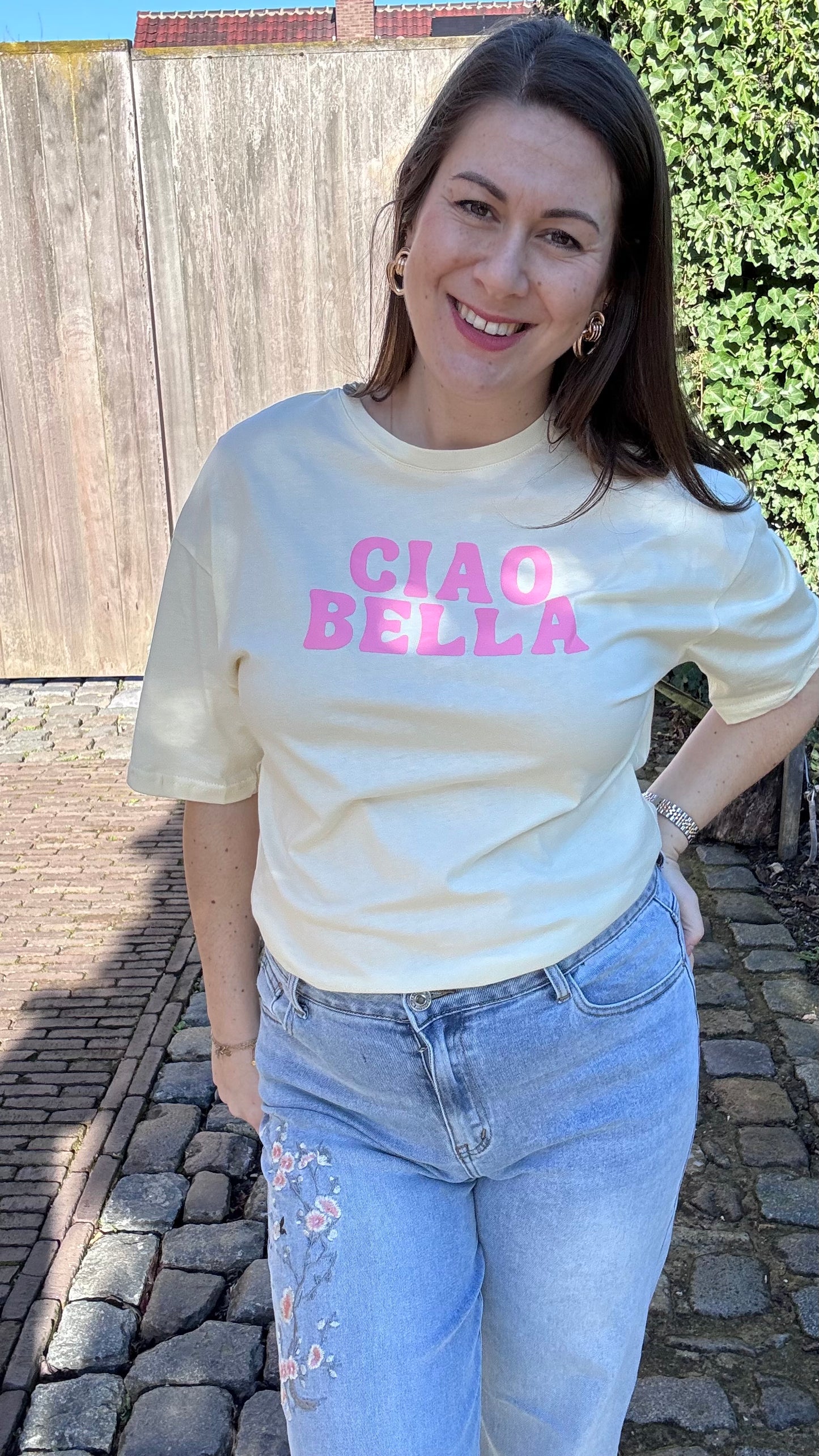 Ciao bella shirt - Butter yellow