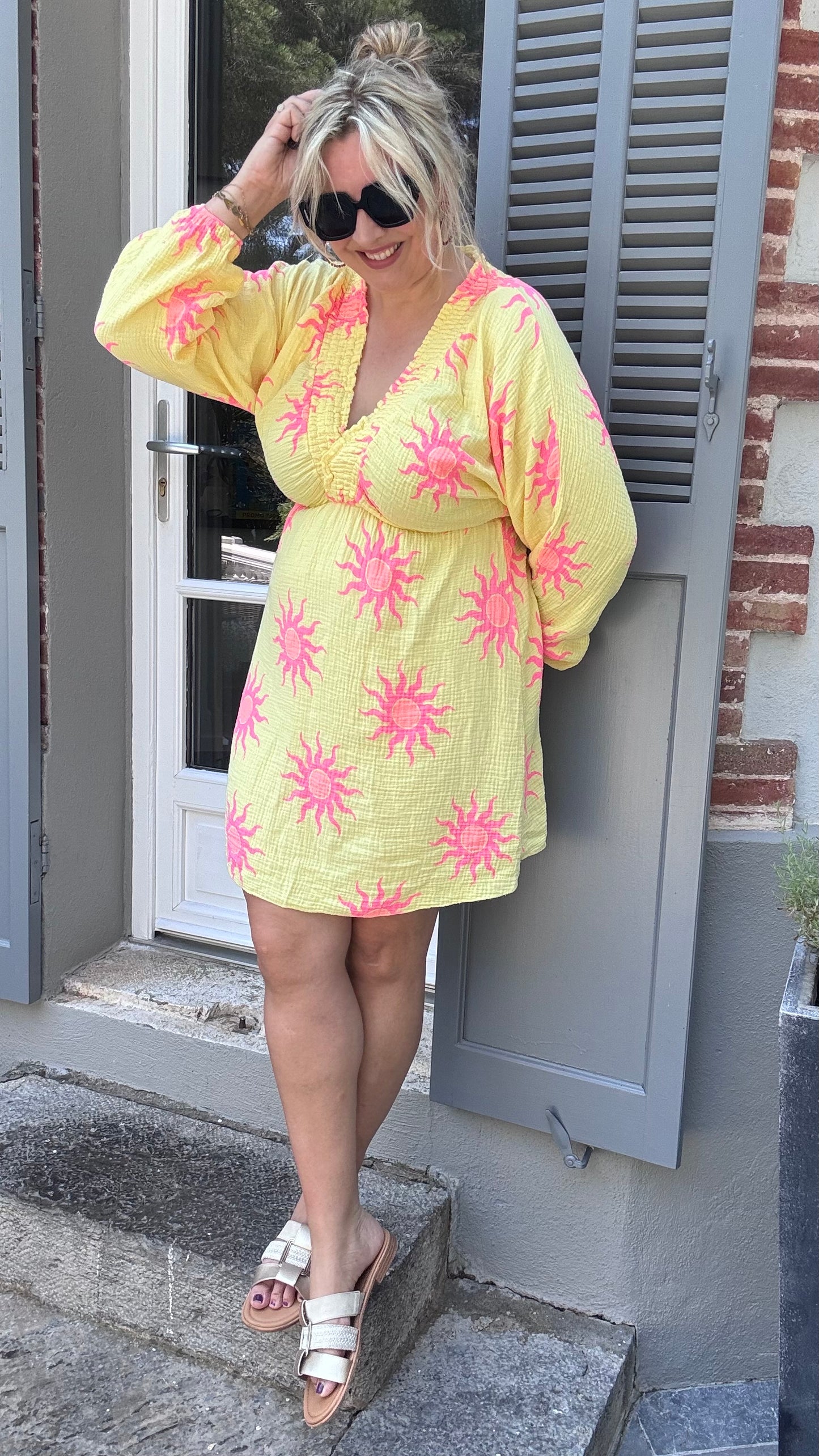 Fiesta dress geel