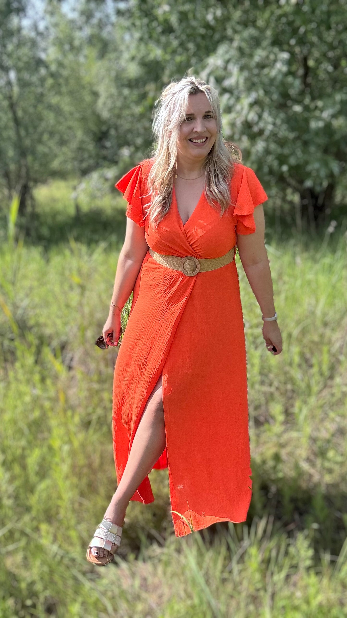 Luka dress oranje