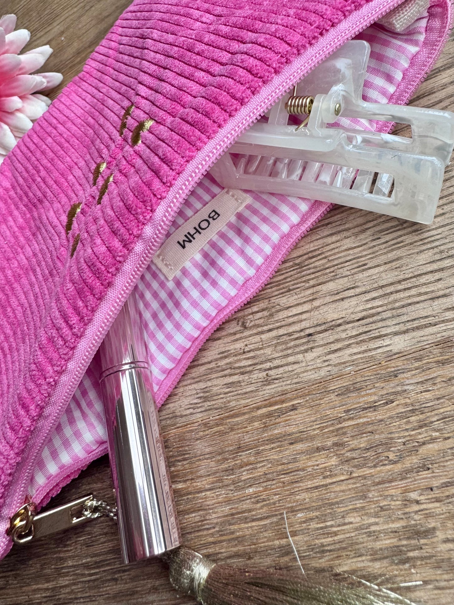 Make-up tasje Golden hearts