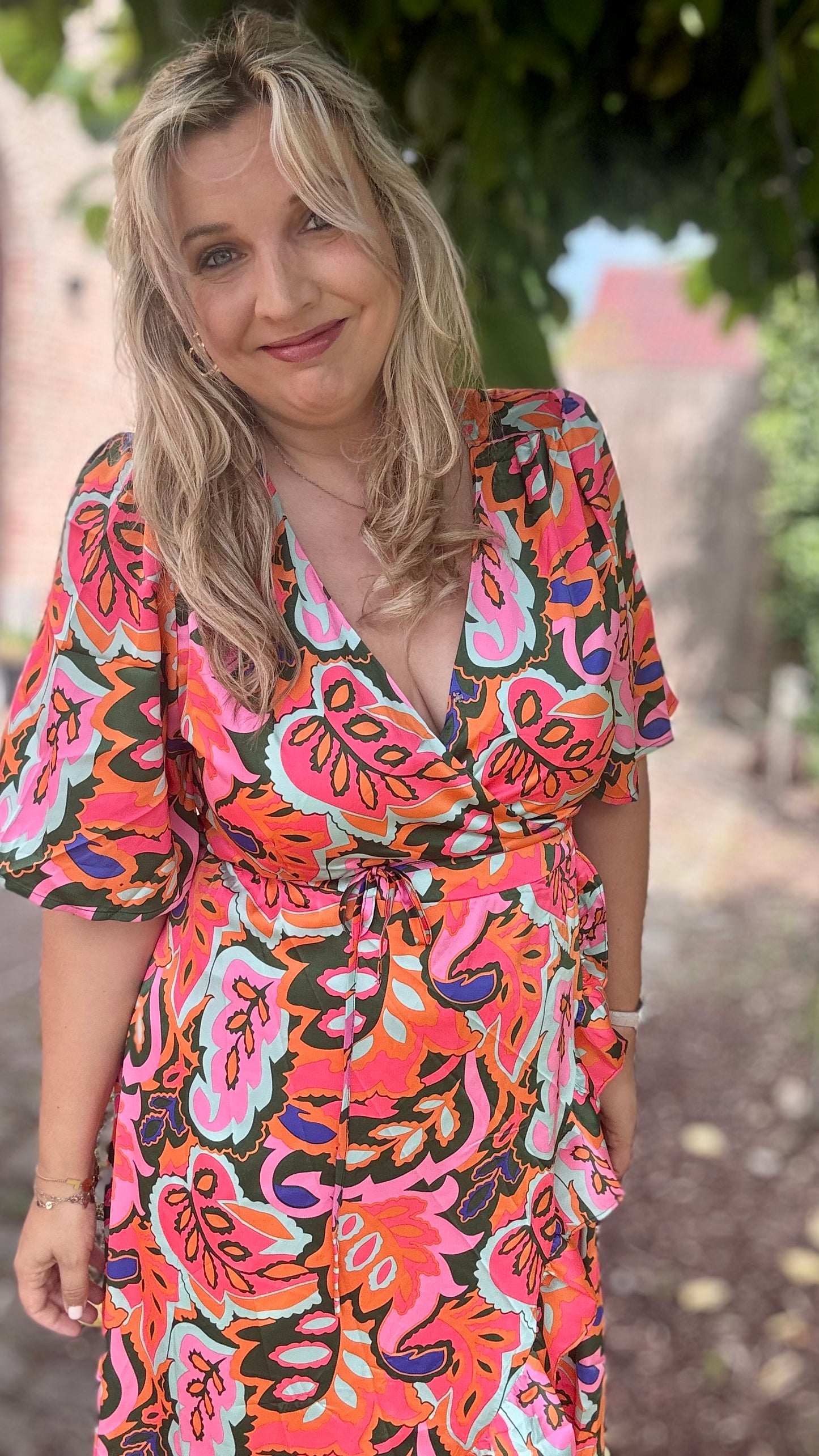 Rose tropical dress