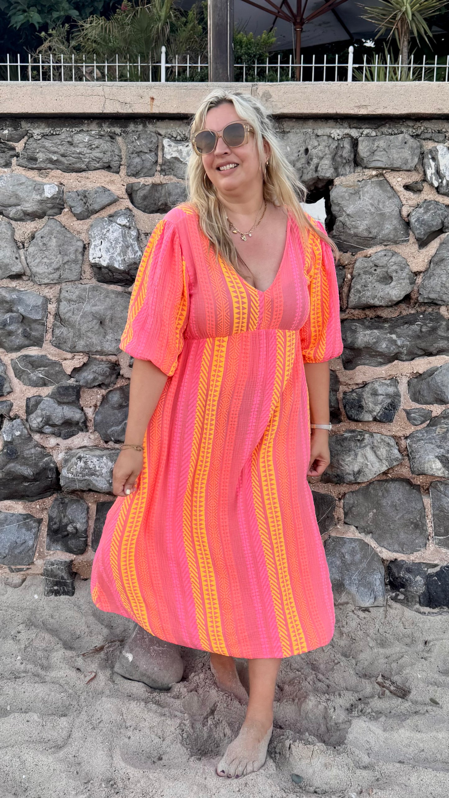 Golden hour dress bohemian koraal