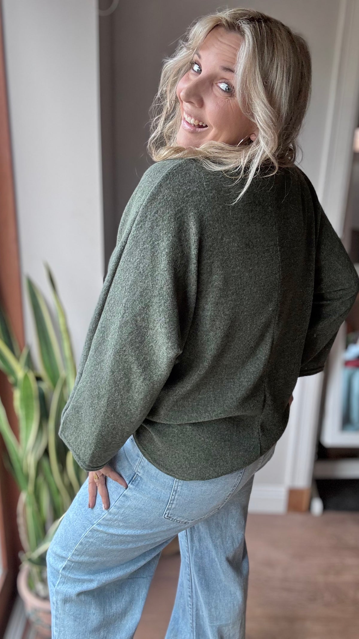 Basic trui - Kaki