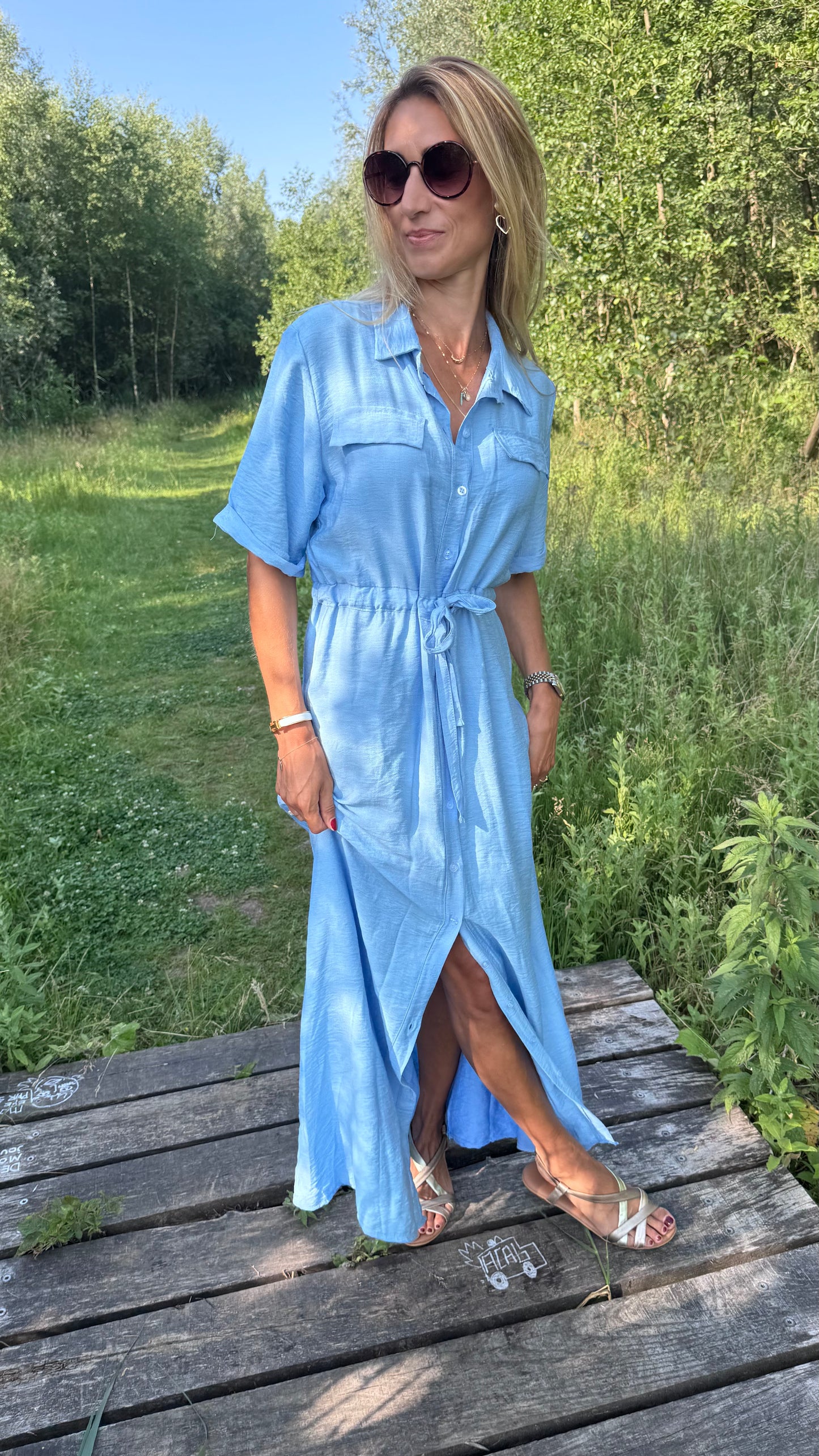 Hailey hemdjurk blauw