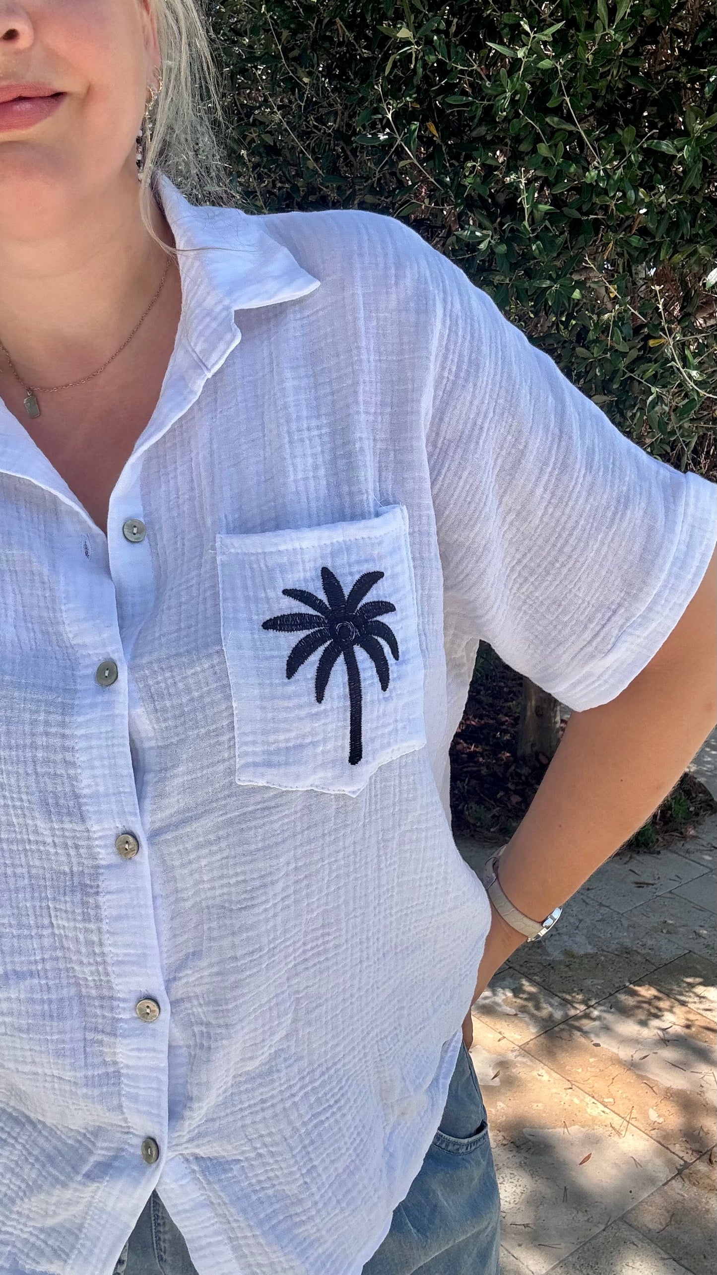 La palma blouse navy