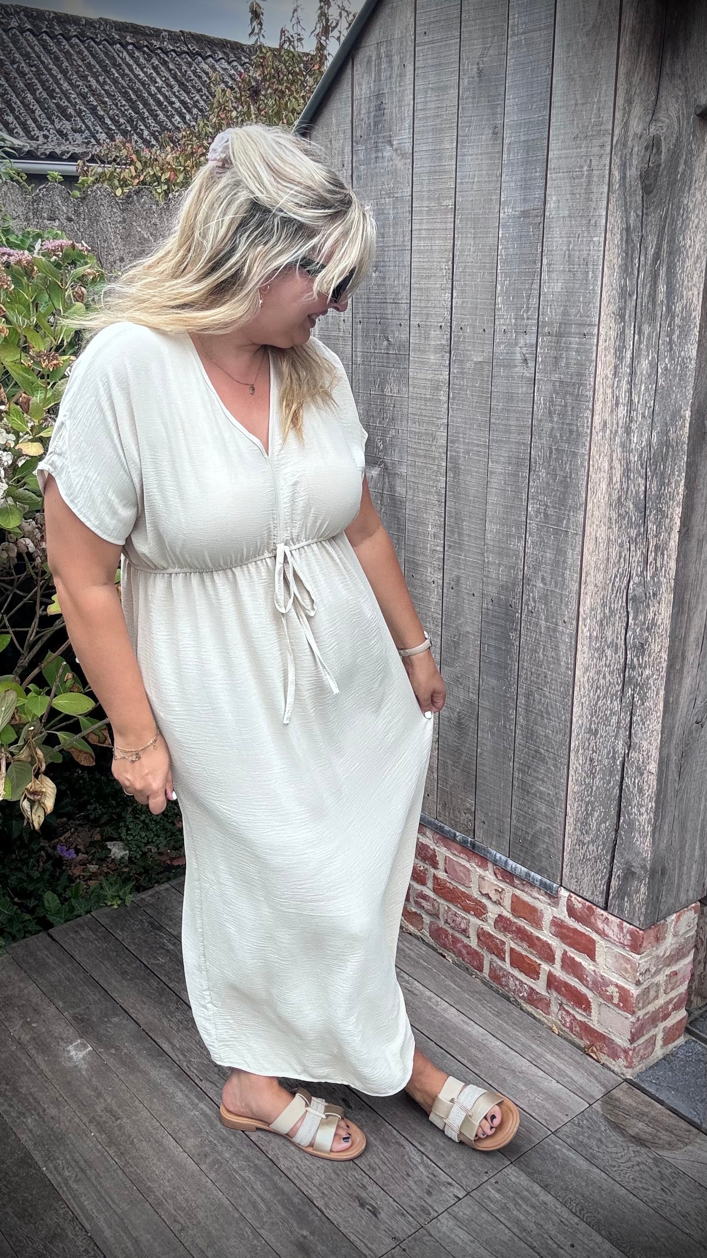 Laurie jurk beige