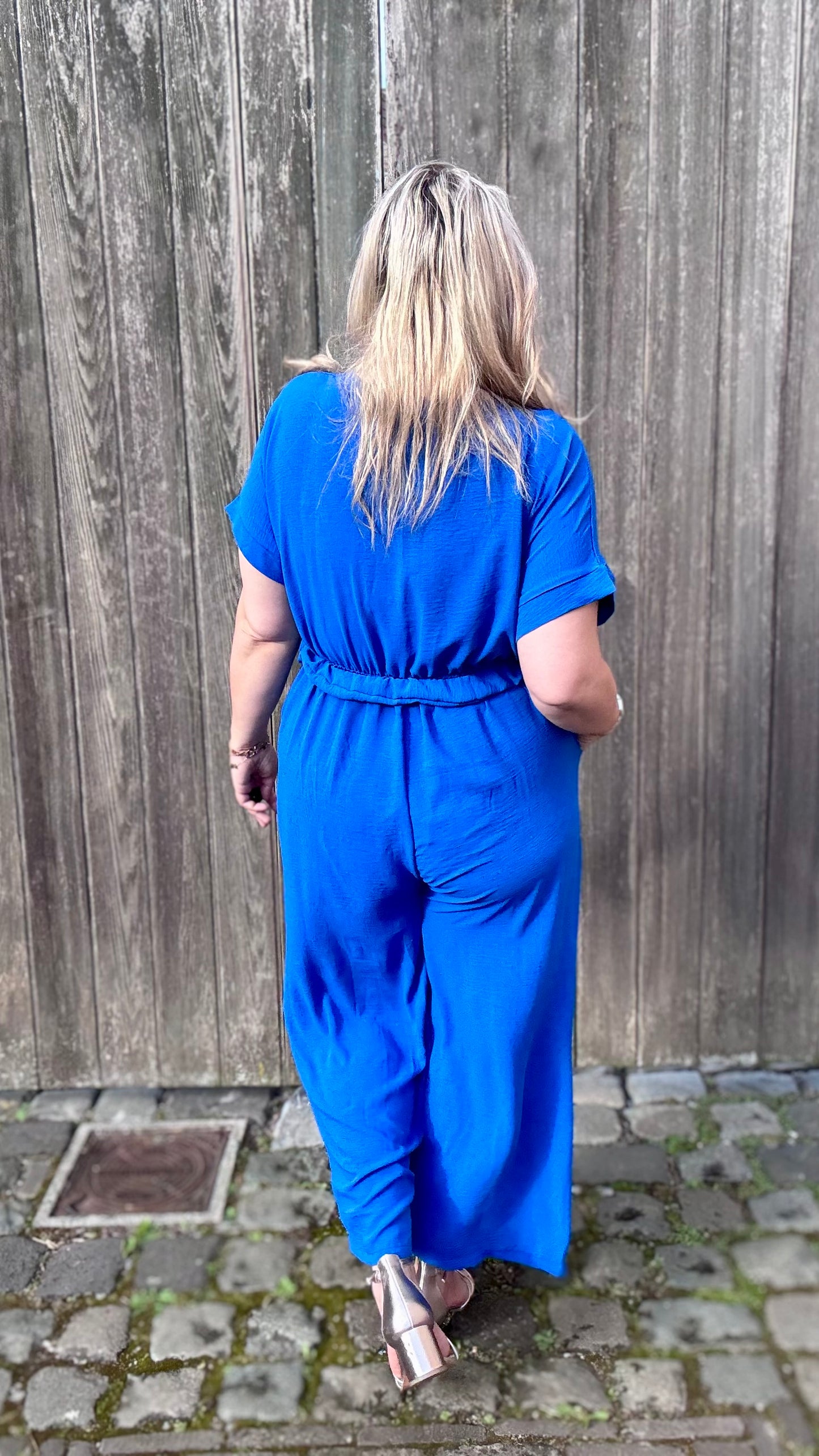 Nina jumpsuit kobaltblauw