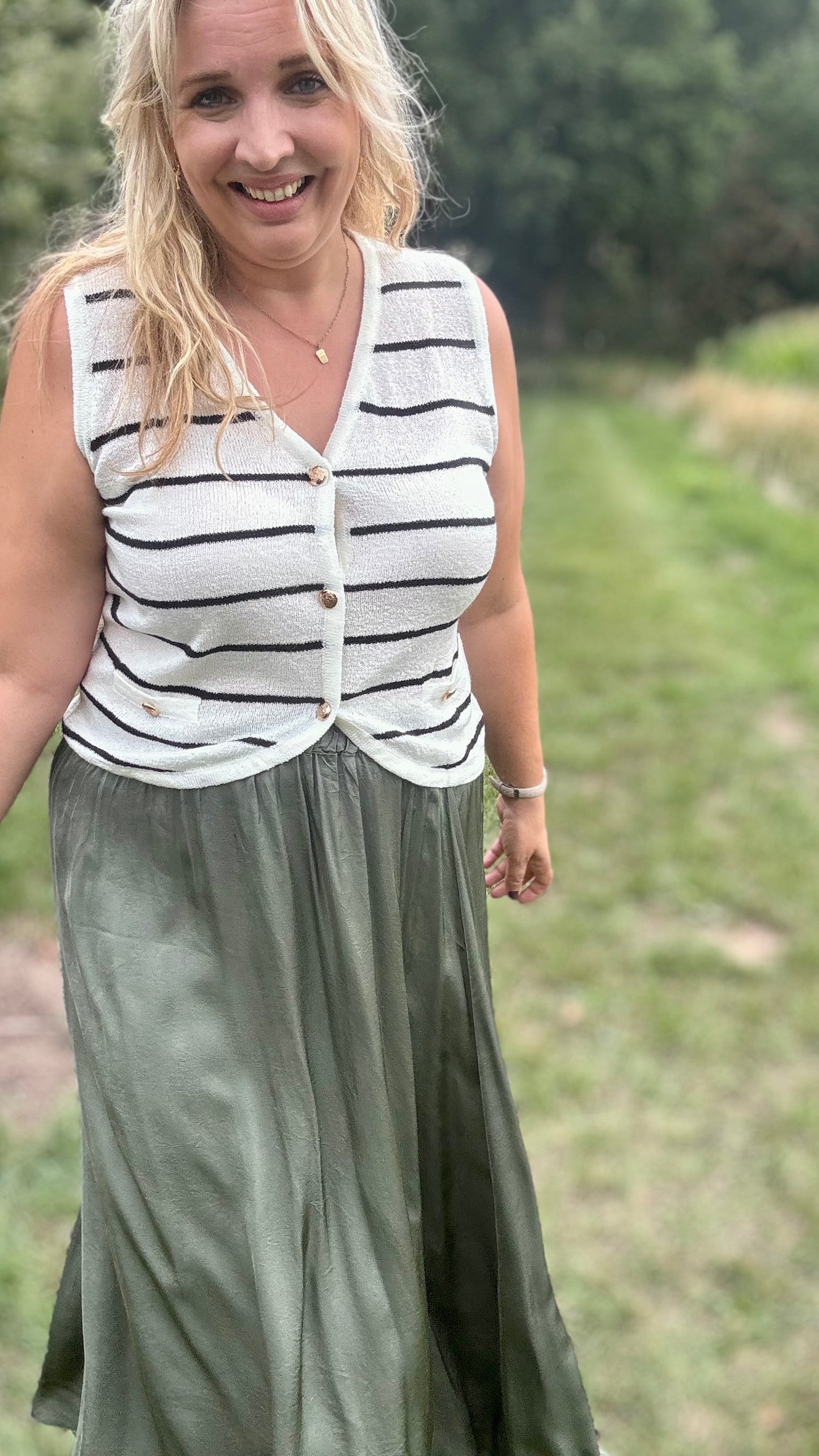 Midnight Striped gilet