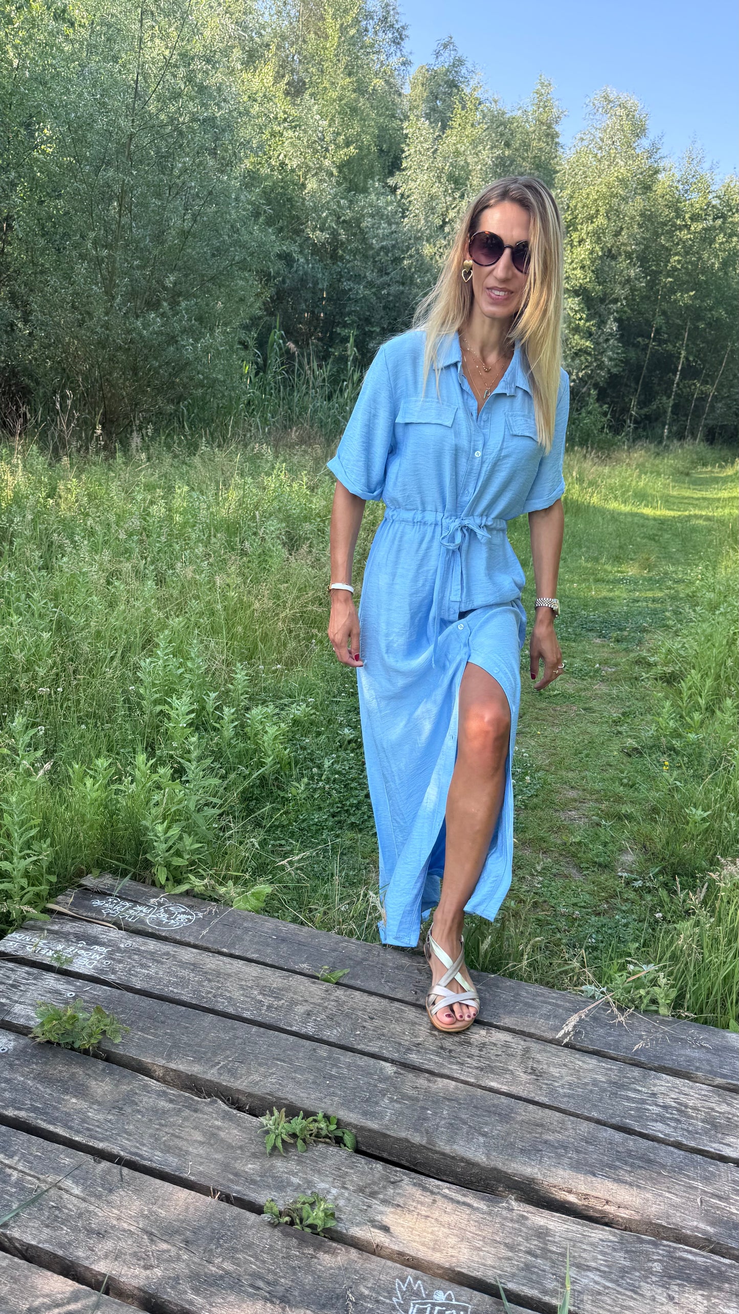 Hailey hemdjurk blauw