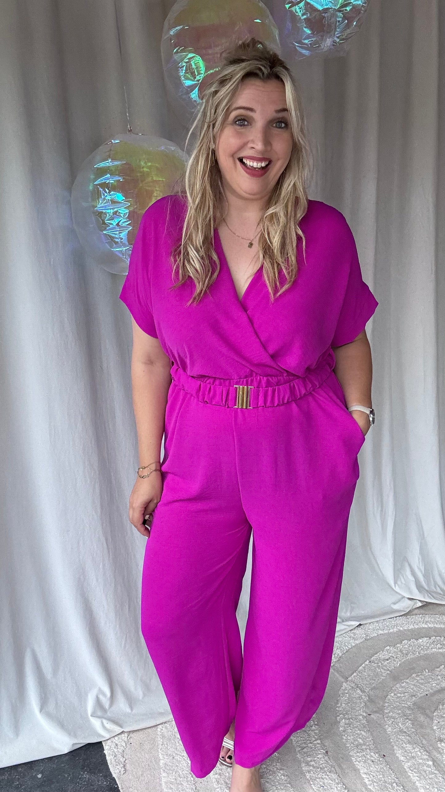 Nina jumpsuit magenta