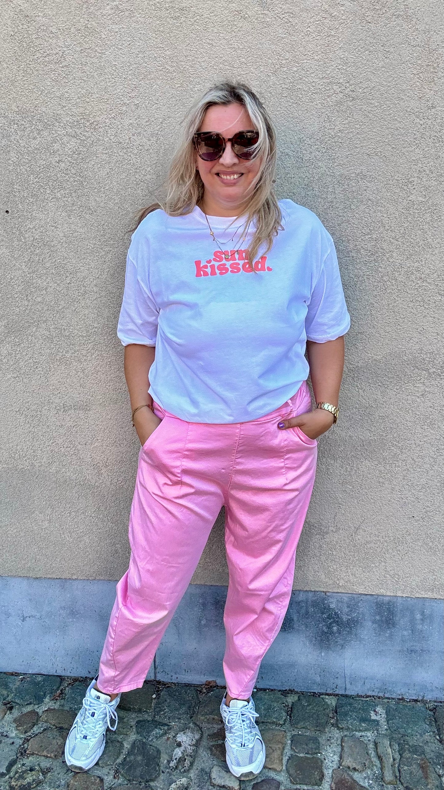 Pink comft balloon pants