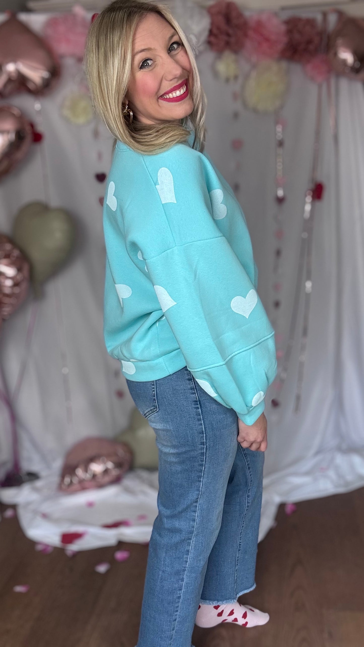 Cupid's cropped sweater blauw