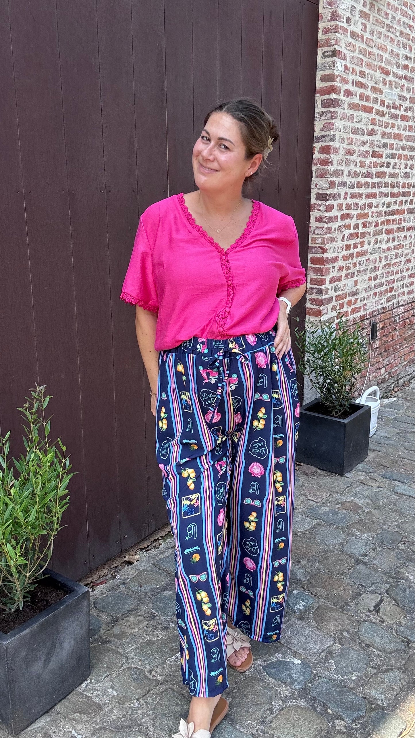 Tropical breeze broek - Blauw