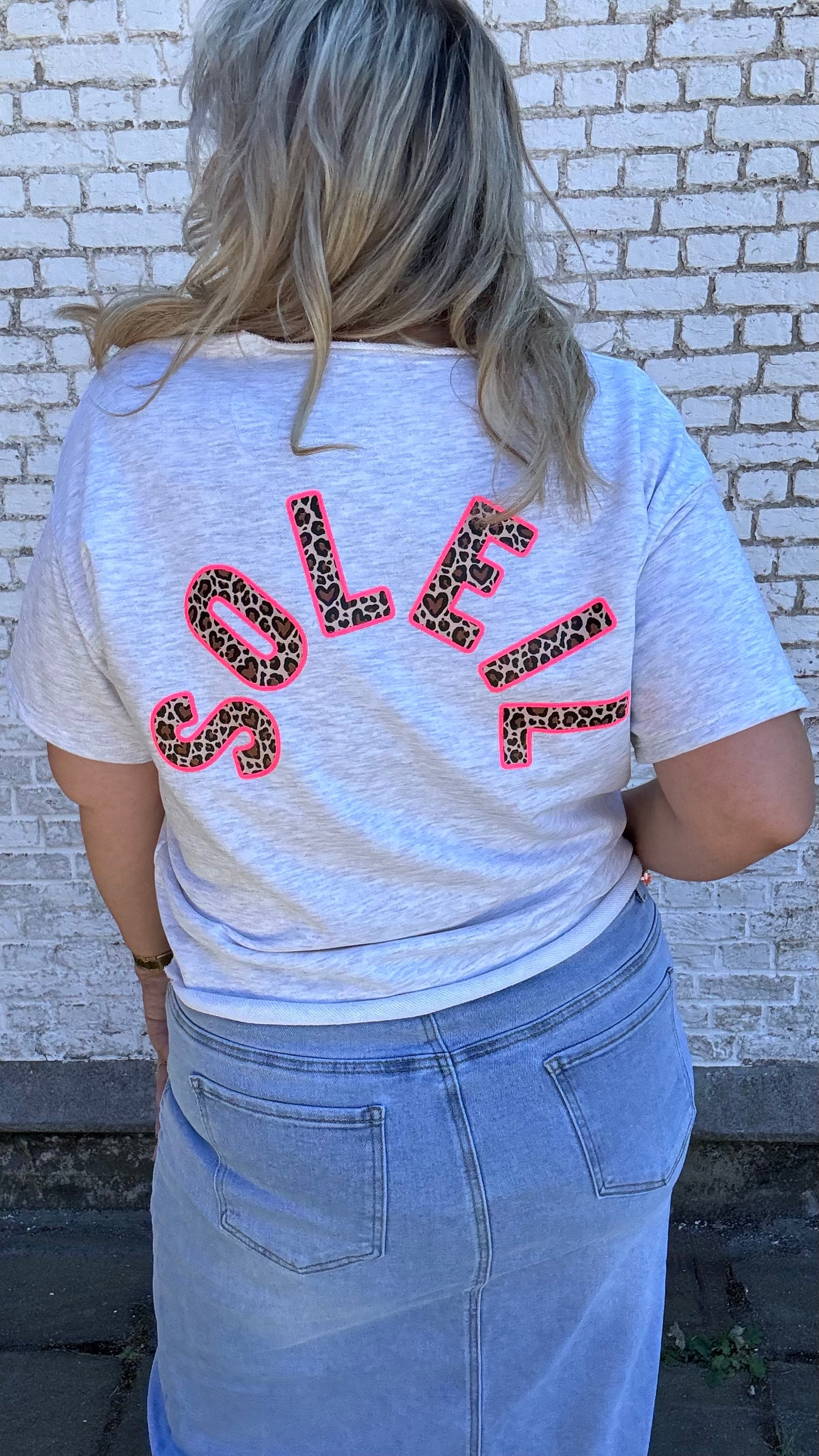 Soleil shirt leopard - Grijs