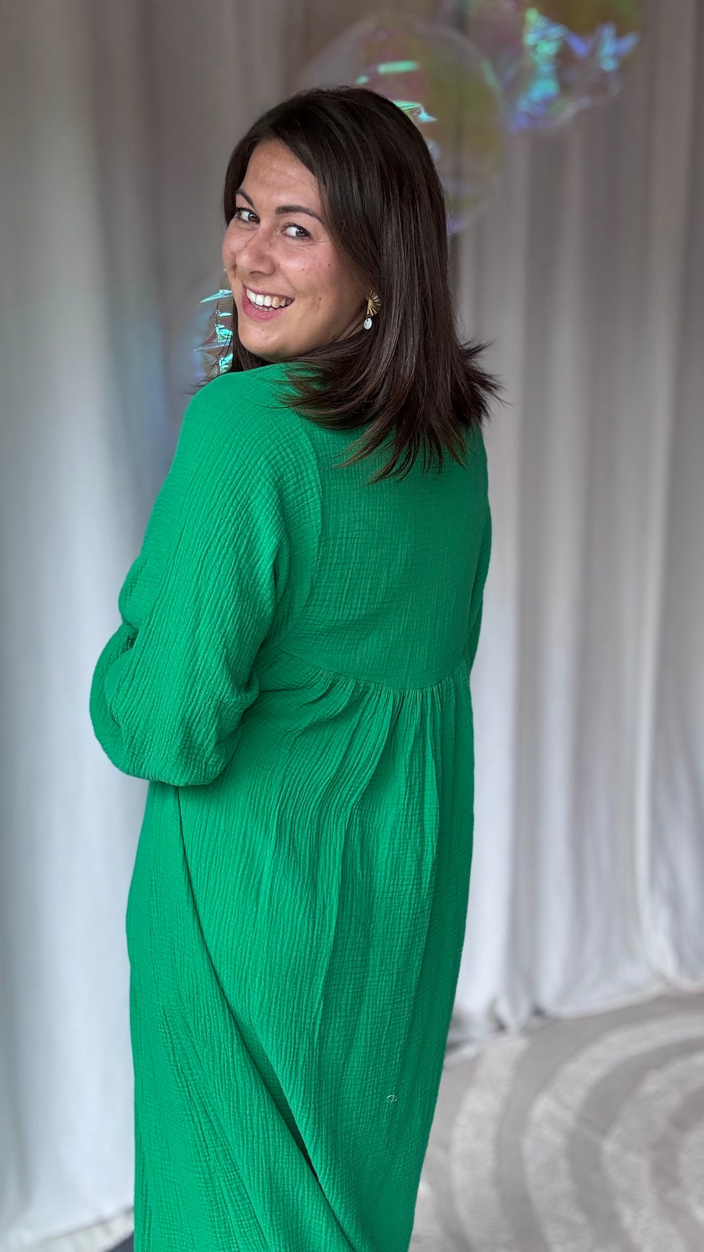 Sunset tetra dress groen