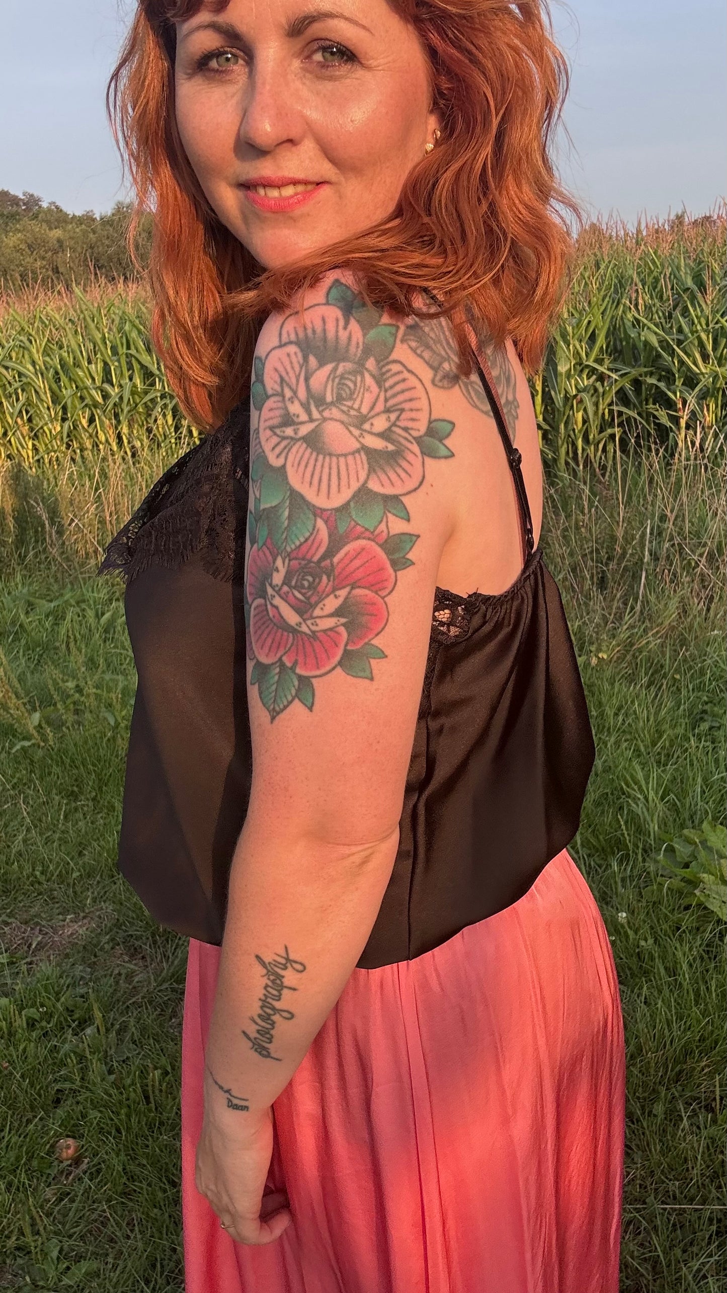 Elegant edge top - zwart