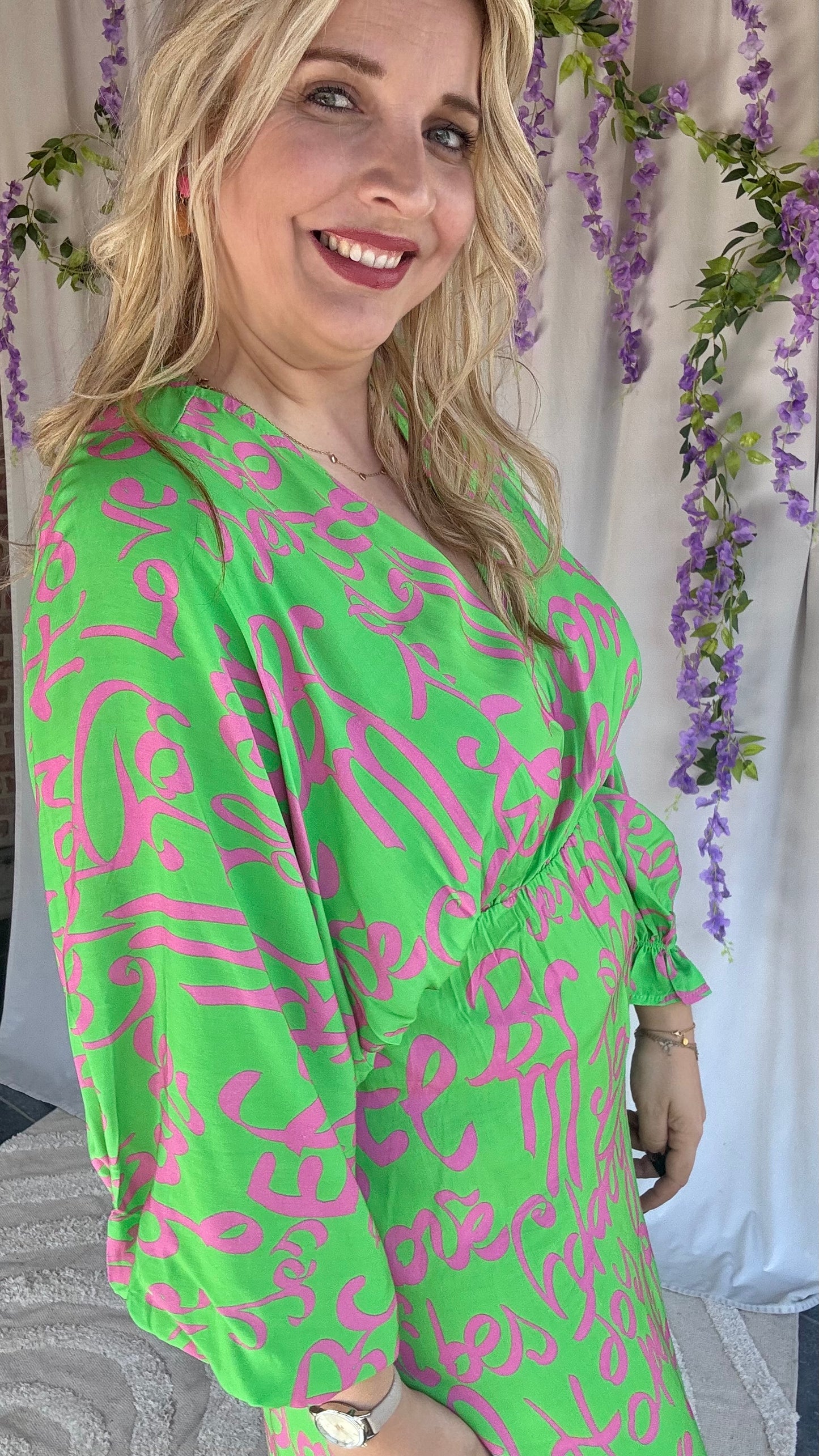 Speak your mind dress groen