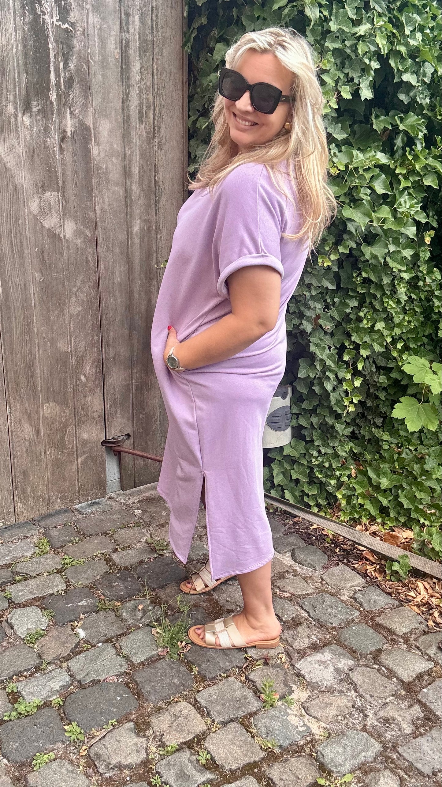 Nona Sweaterjurk lila