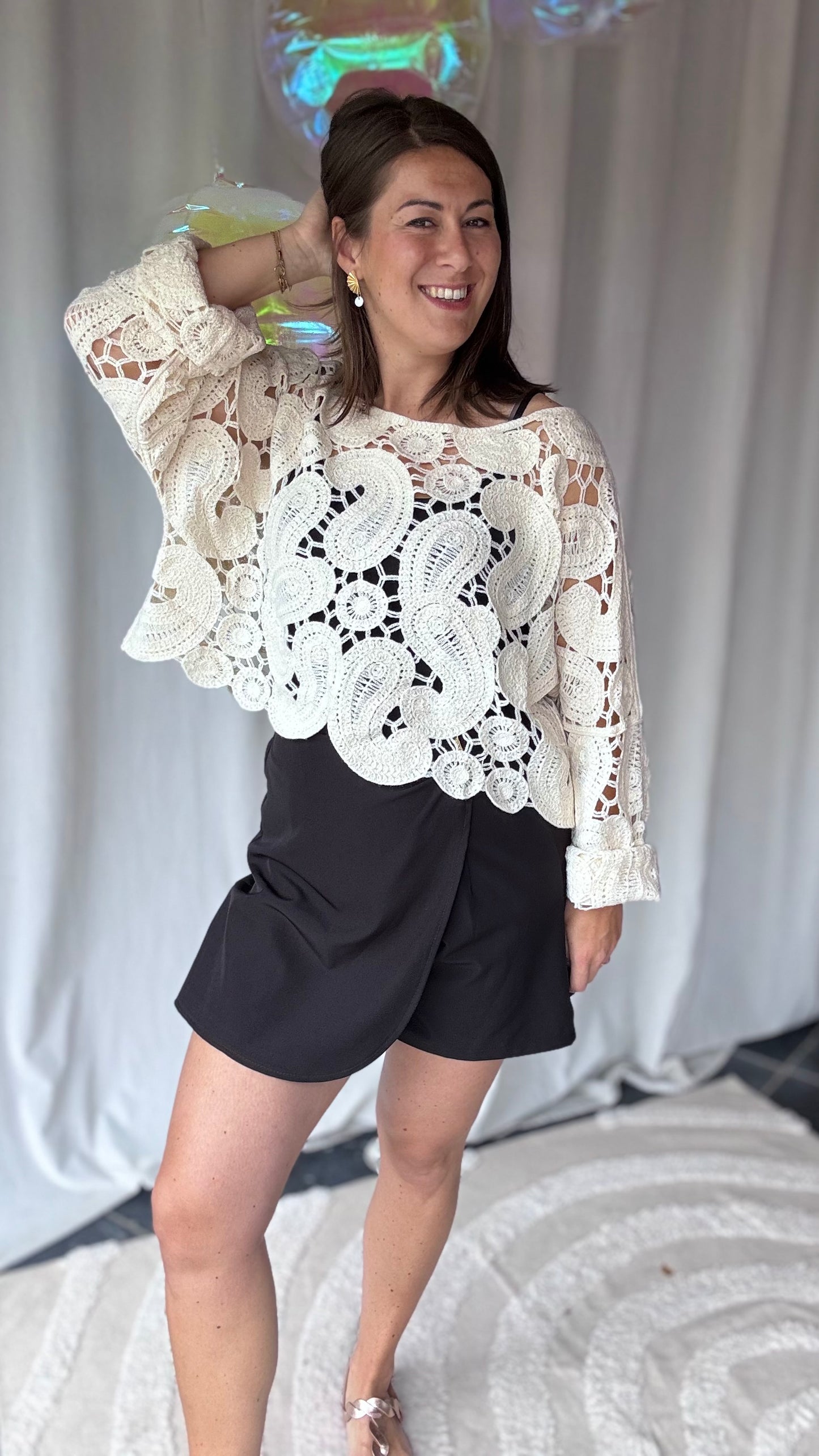 Elva broderie top