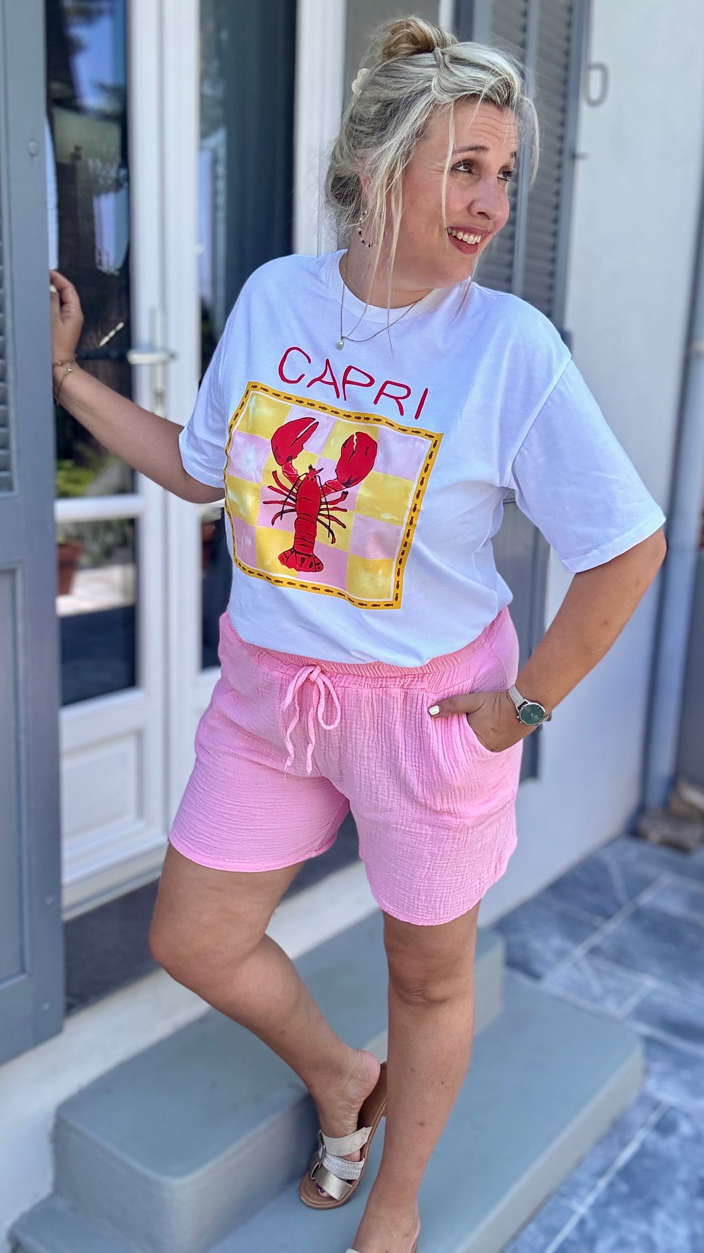 Tara short lichtroze
