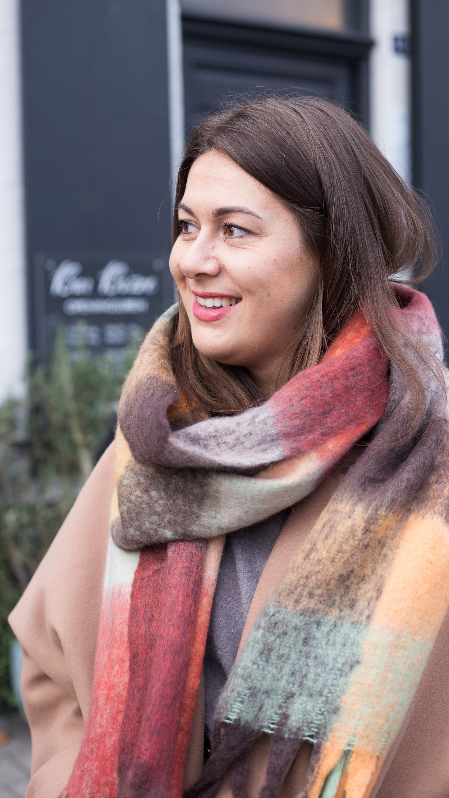 Bizoe sjaal - Bruin/Mint