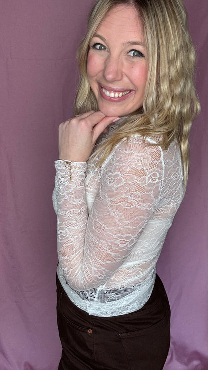 White lace top