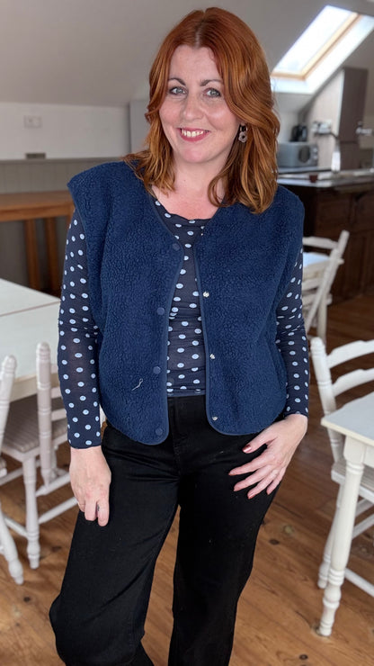 Teddy gilet - Donkerblauw