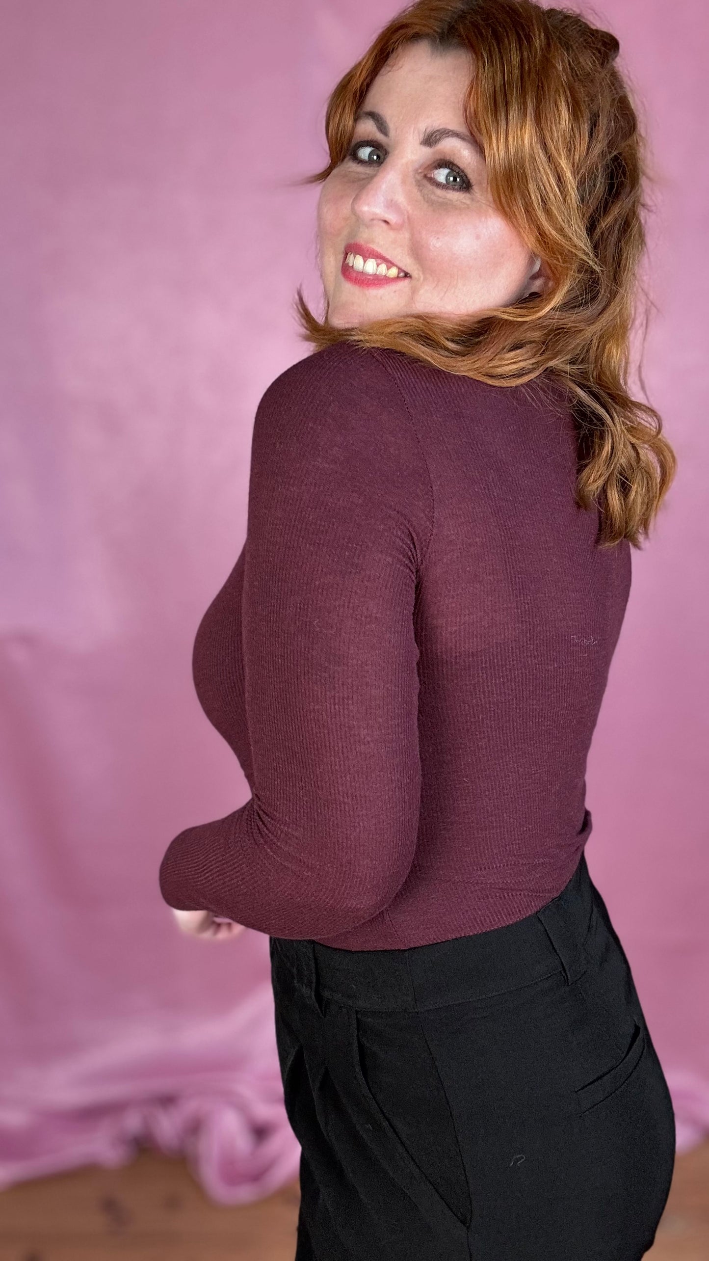Bordeaux cashmere top
