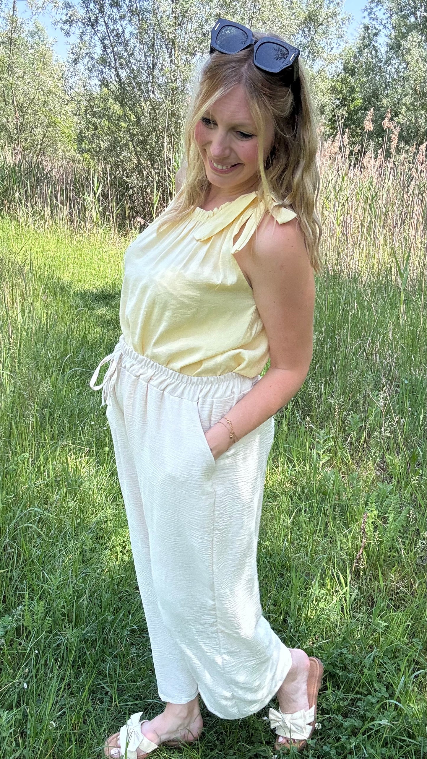 Shoulder bow top - Butteryellow