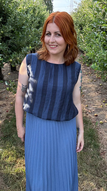 Josephine plissé rok - Blauw