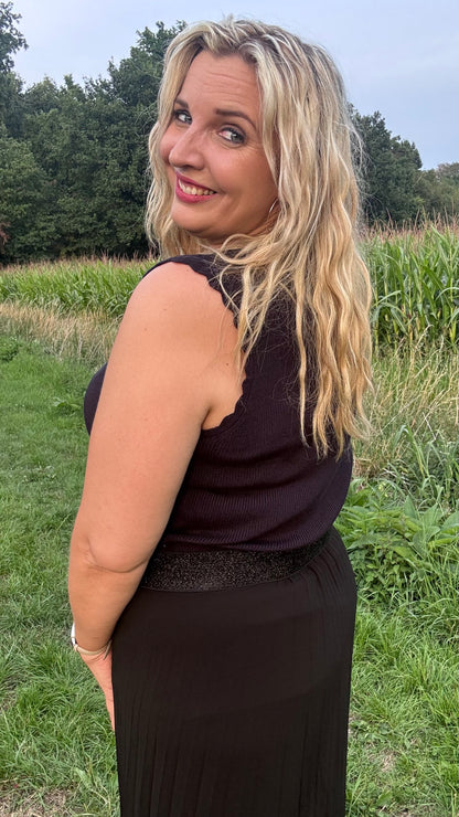 Rita top - Donkerblauw