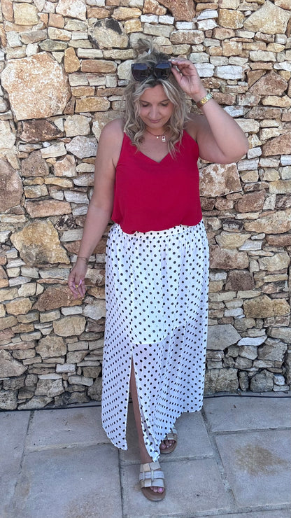 Polkadot rok - Wit