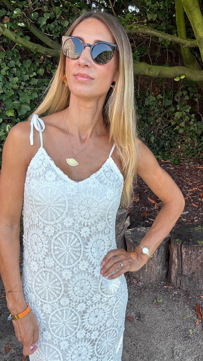 Capri lace dress - Wit