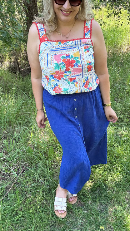Ruth tetra rok - Blauw