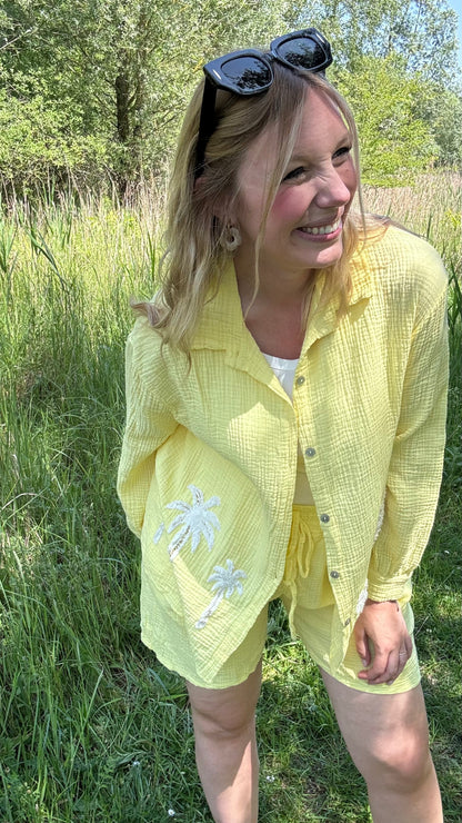 Palm breeze blouse - Geel