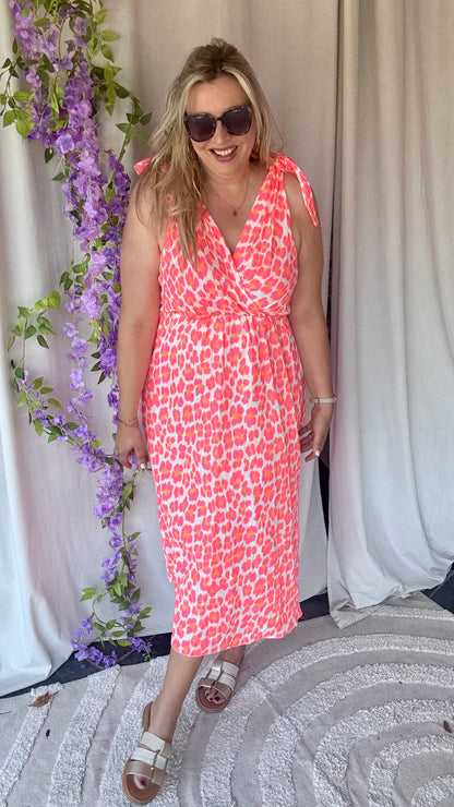 Neon jungle long dress