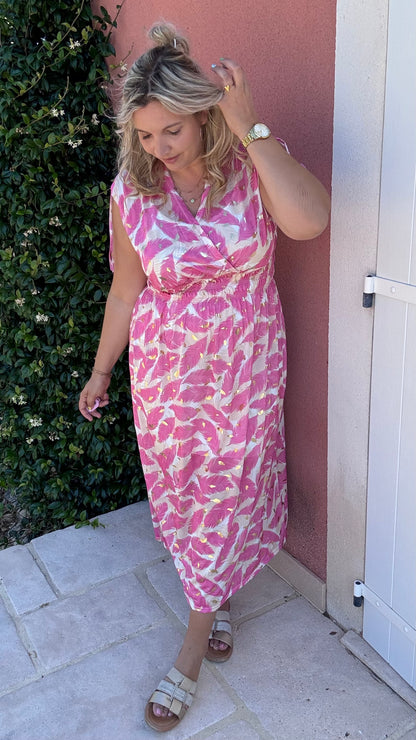 Every Woman Dress - Golden feather ( roze)