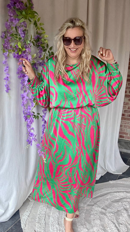 Bellini dress green/pink
