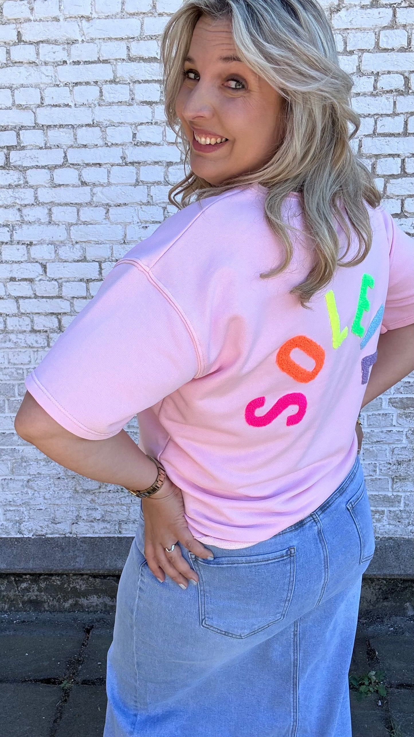 Soleil shirt multicolor - Roze