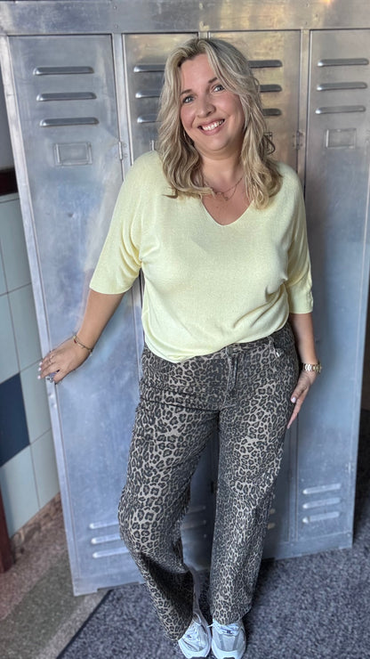 Leopard jeans - Brown