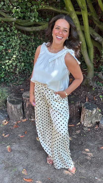 Shoulder bow top - Wit