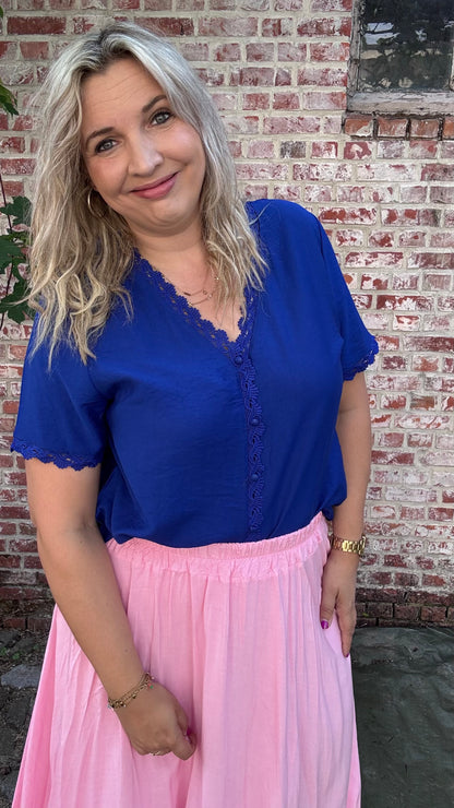 Monique blouse - Koningsblauw
