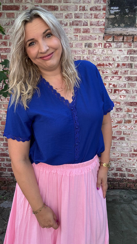 Monique blouse - Koningsblauw