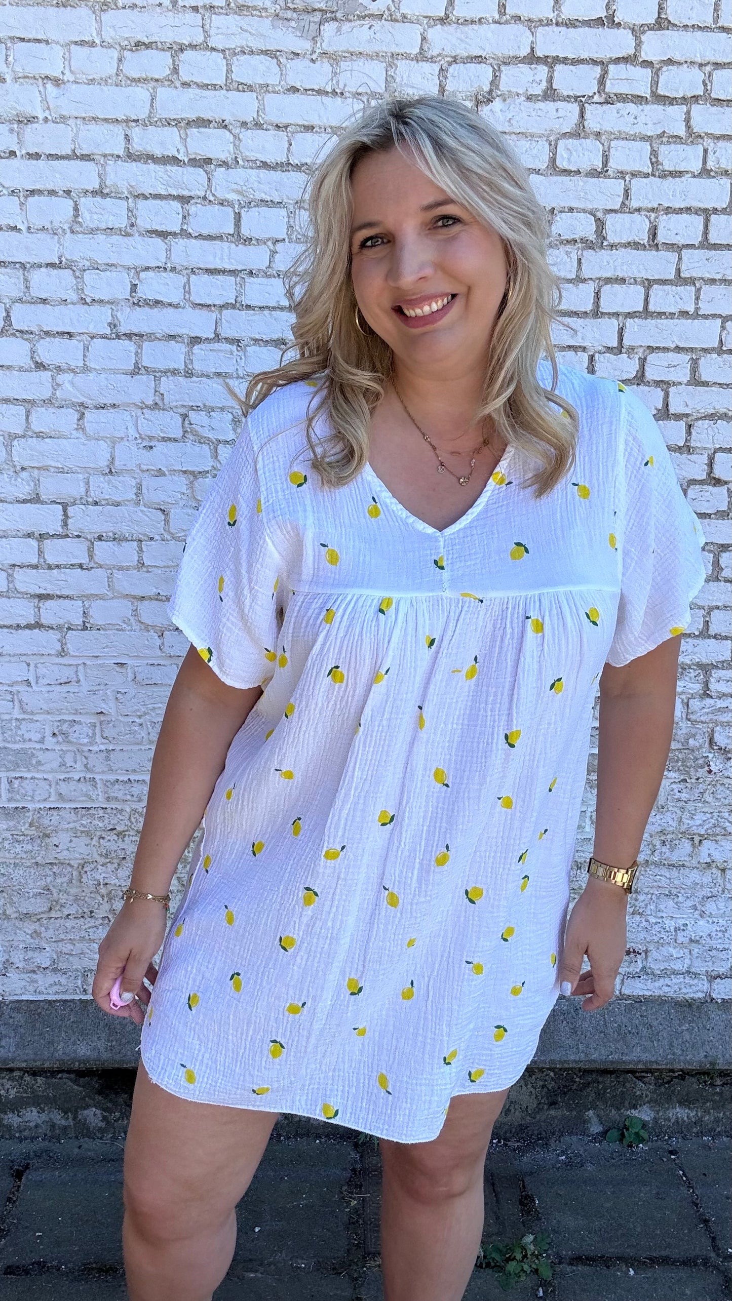 Lemon dress - wit