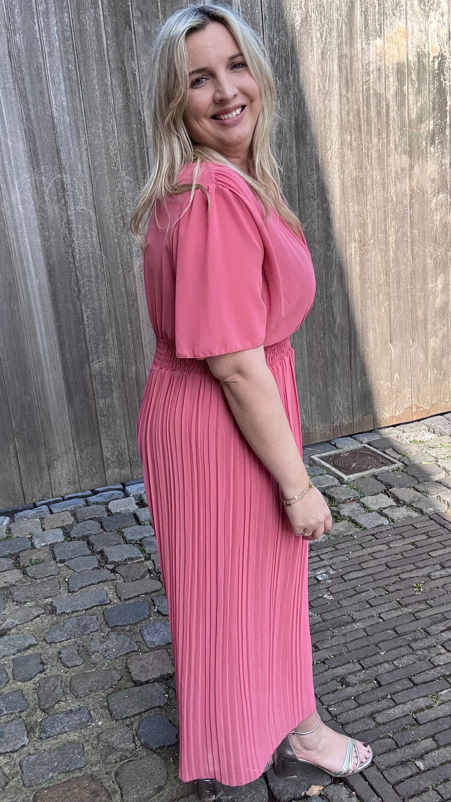 Plissé jumpsuit - Plum